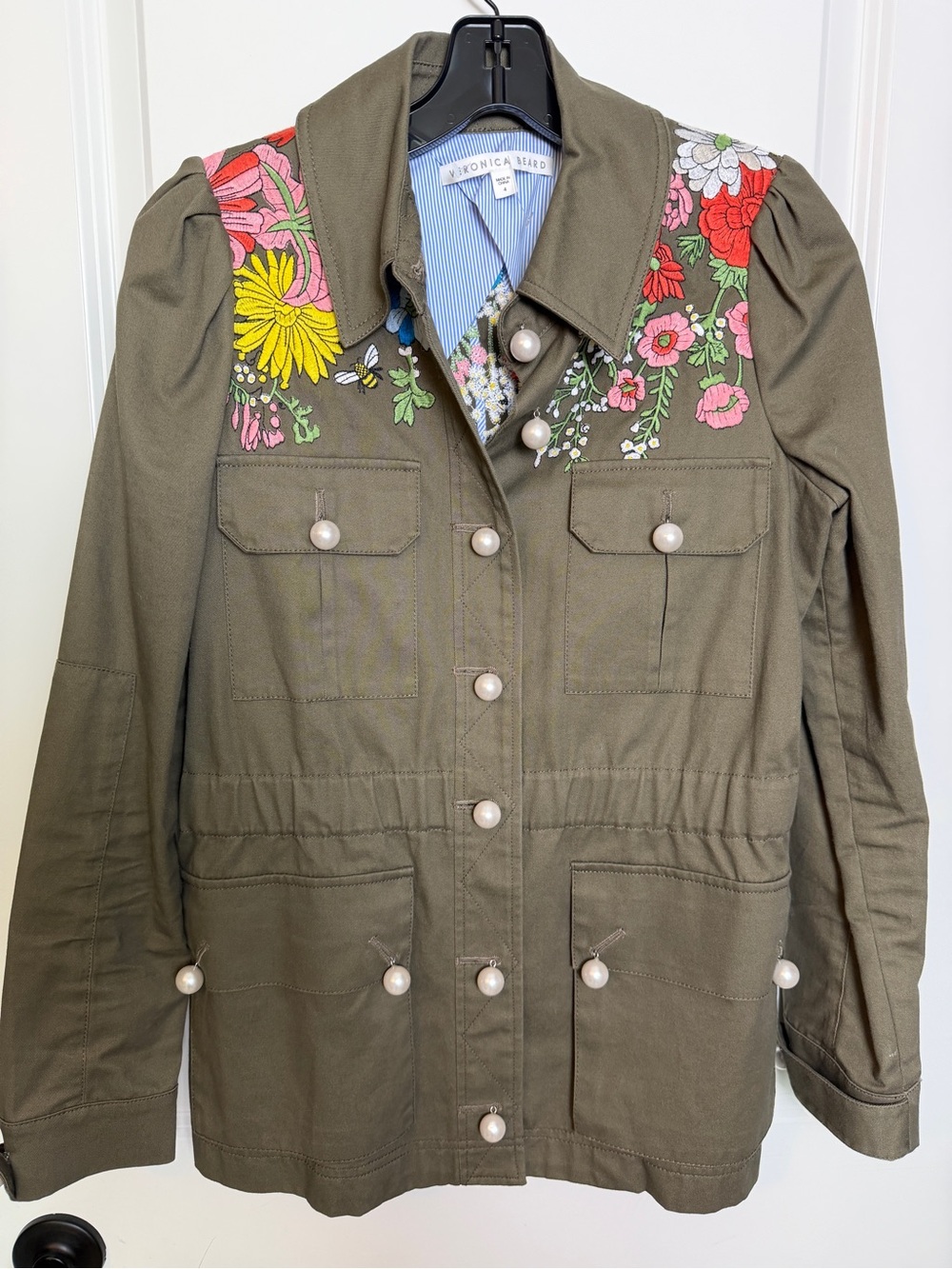 Veronica Beard Huxley Floral Embroidered Jacket - Picture 8 of 12